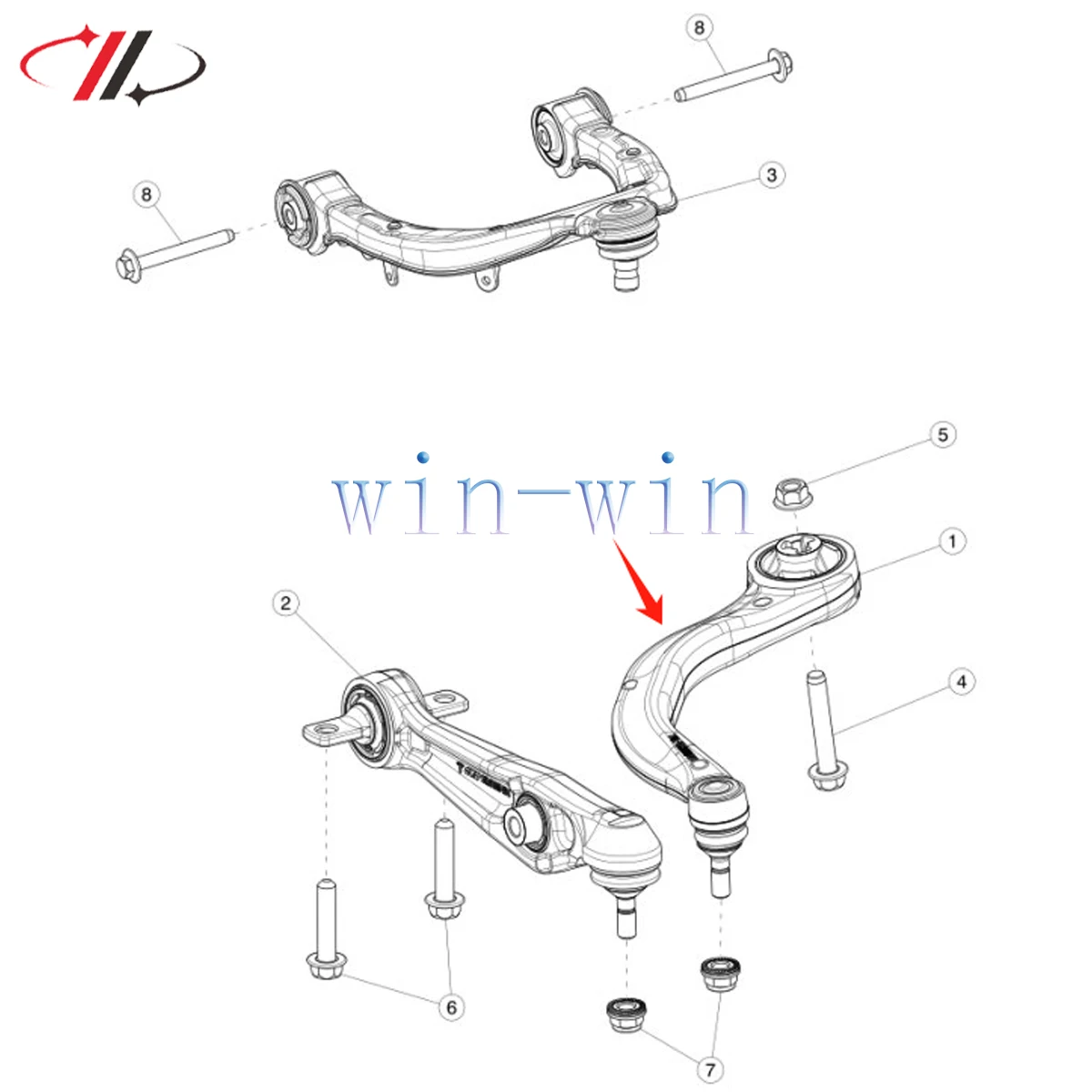 Высококачественные Аксессуары 1044354-00-A передняя нижняя левая подвеска рычаг