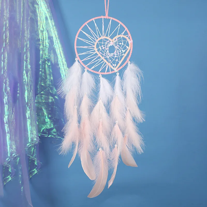 Розовая подвеска в форме сердца для спальни виде ветра настенное украшение