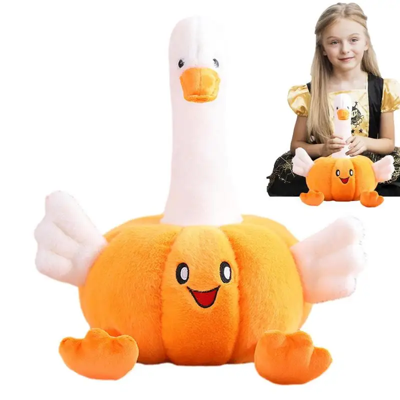 

Плюшевая кукла с изображением тыквы и гусей, милые и удобные игрушки в виде гусей, подарок для детей, девочек и мальчиков на день рождения