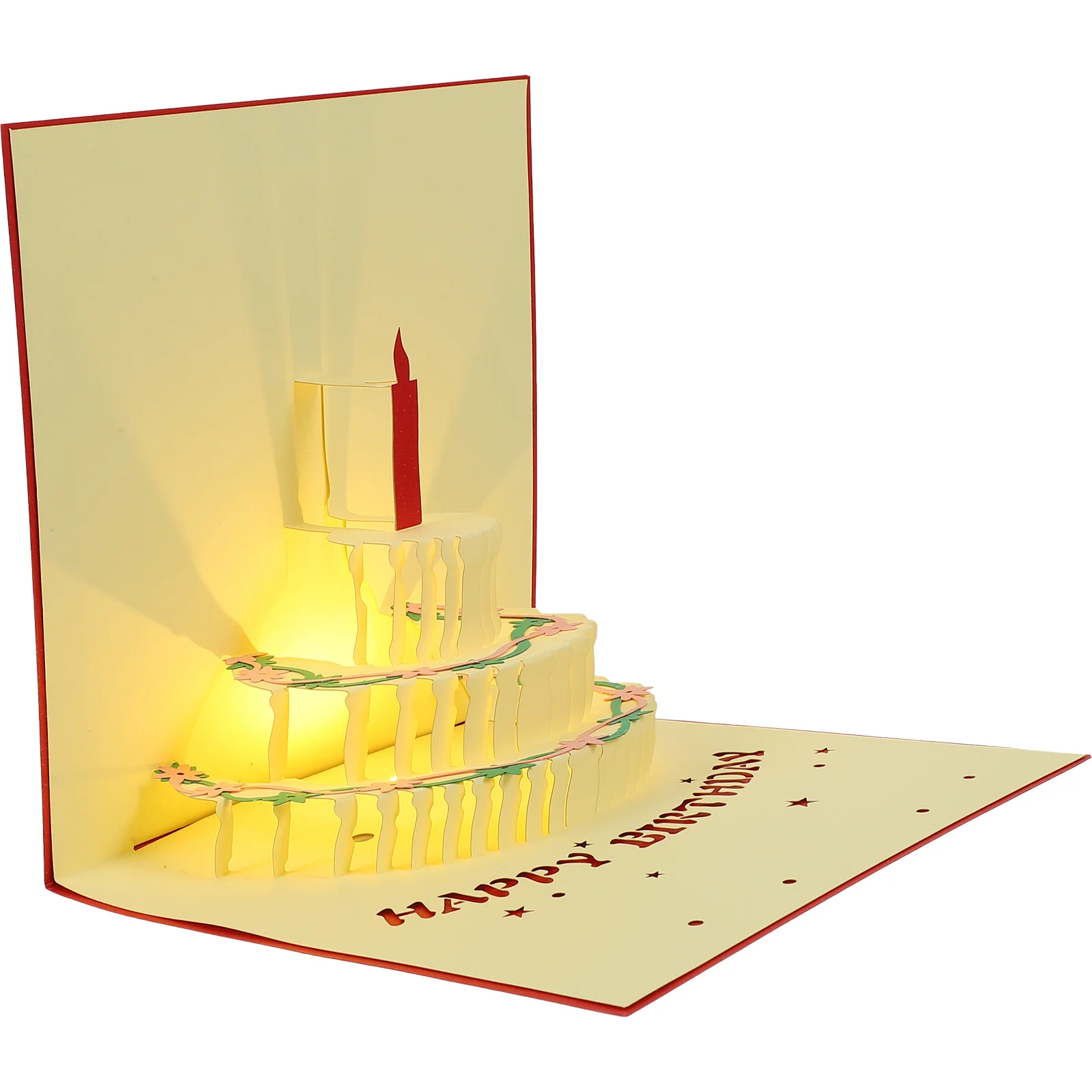 

Happy Birthday Gifts Music Greeting Card 3d Bless Cards Paper Blessing Folding Wedding Musical Writing Dad