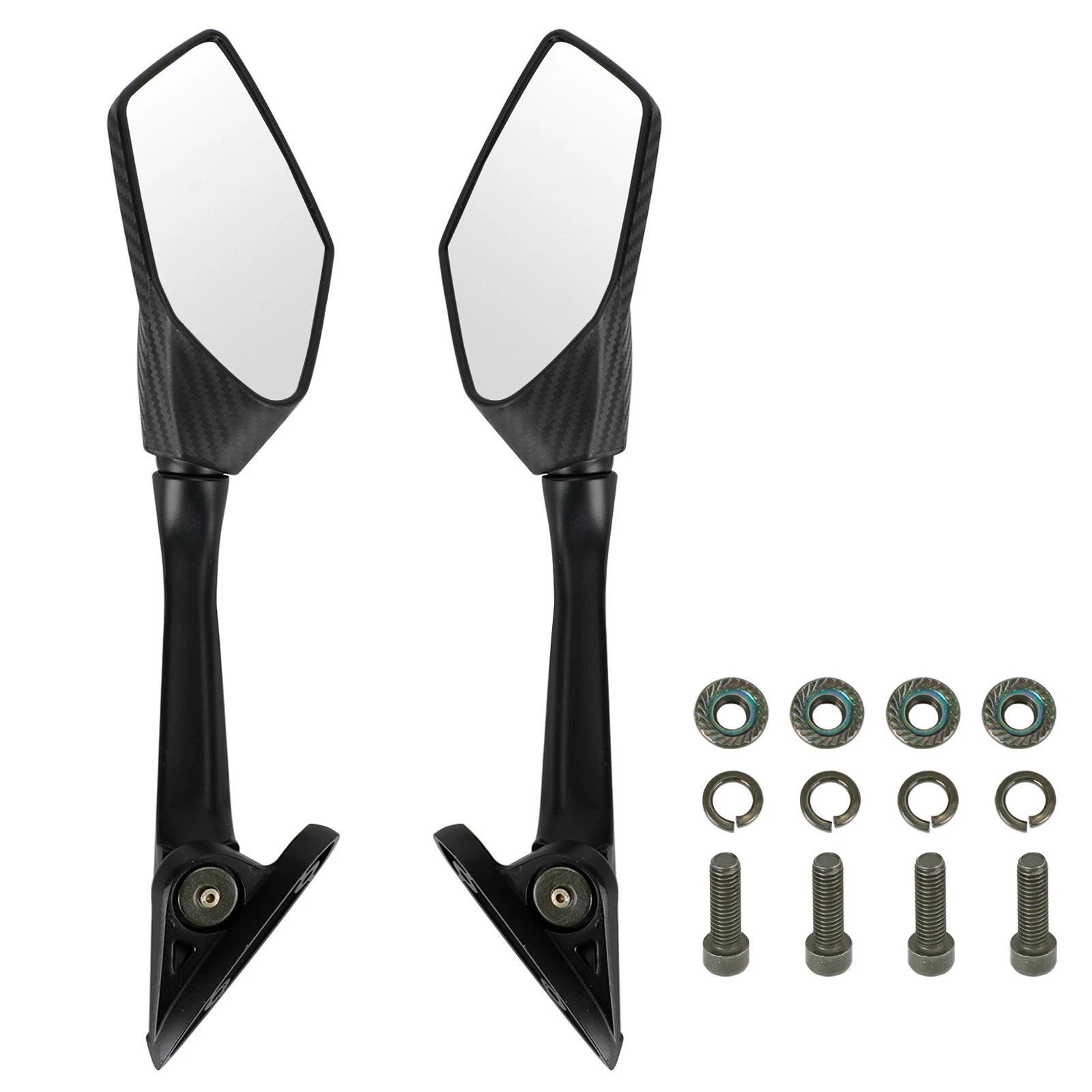 

Artudatech BLACK LONG STEM REAR VIEW MIRROR PAIR For YAMAHA YZF R3 ABS R25 2015-2021 L&R