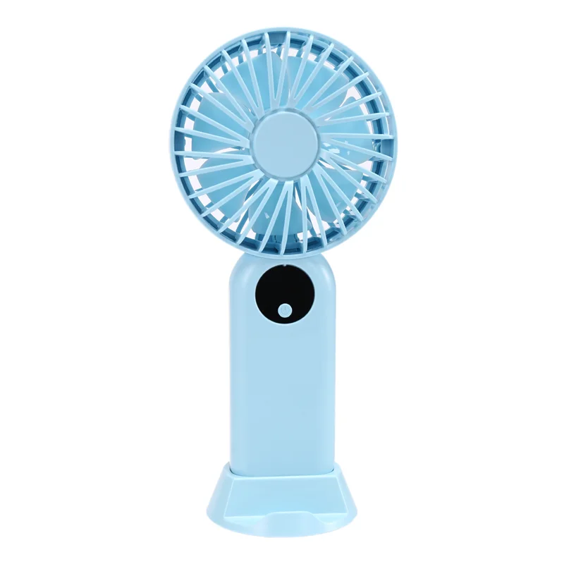 

Travel Outdoor Mini Hand Air Cooling Fan USB Chargeable Handheld Silent Air Conditioner Electric Fan for Home Room Blue