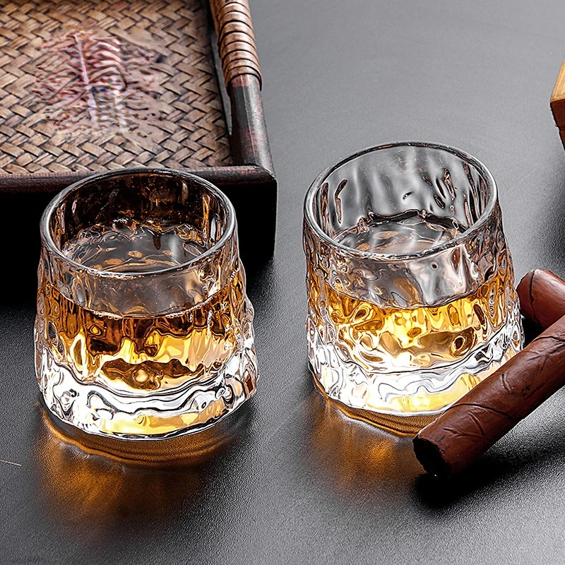 

Creative Tumbler Whisky Glass Glass Glacier Pattern Glass Cocktail White Wine Whisky Glass 150Ml