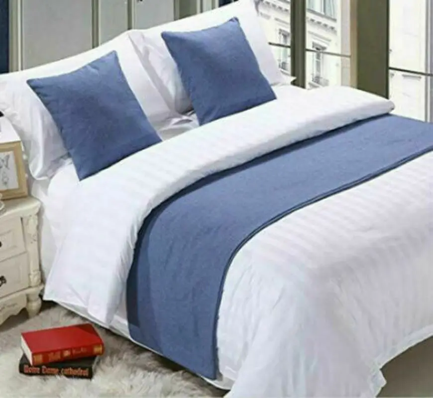

Simplicity Modern Bed Runner Throw Bedding Bedspread Bed Tail Towel Protector Bed Cover Towel Home Hotel Wedding Decorations