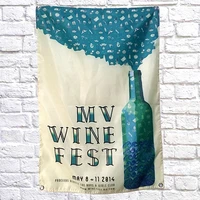 mv wine fest whiskey poster banner vintage beer day flag hanging chart for bar pub wall decor tapestry kitchen room wall signs