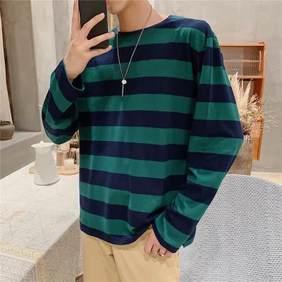 

Long-sleeved t-shirt 2022 autumn new Korean trend men's handsome wild round neck