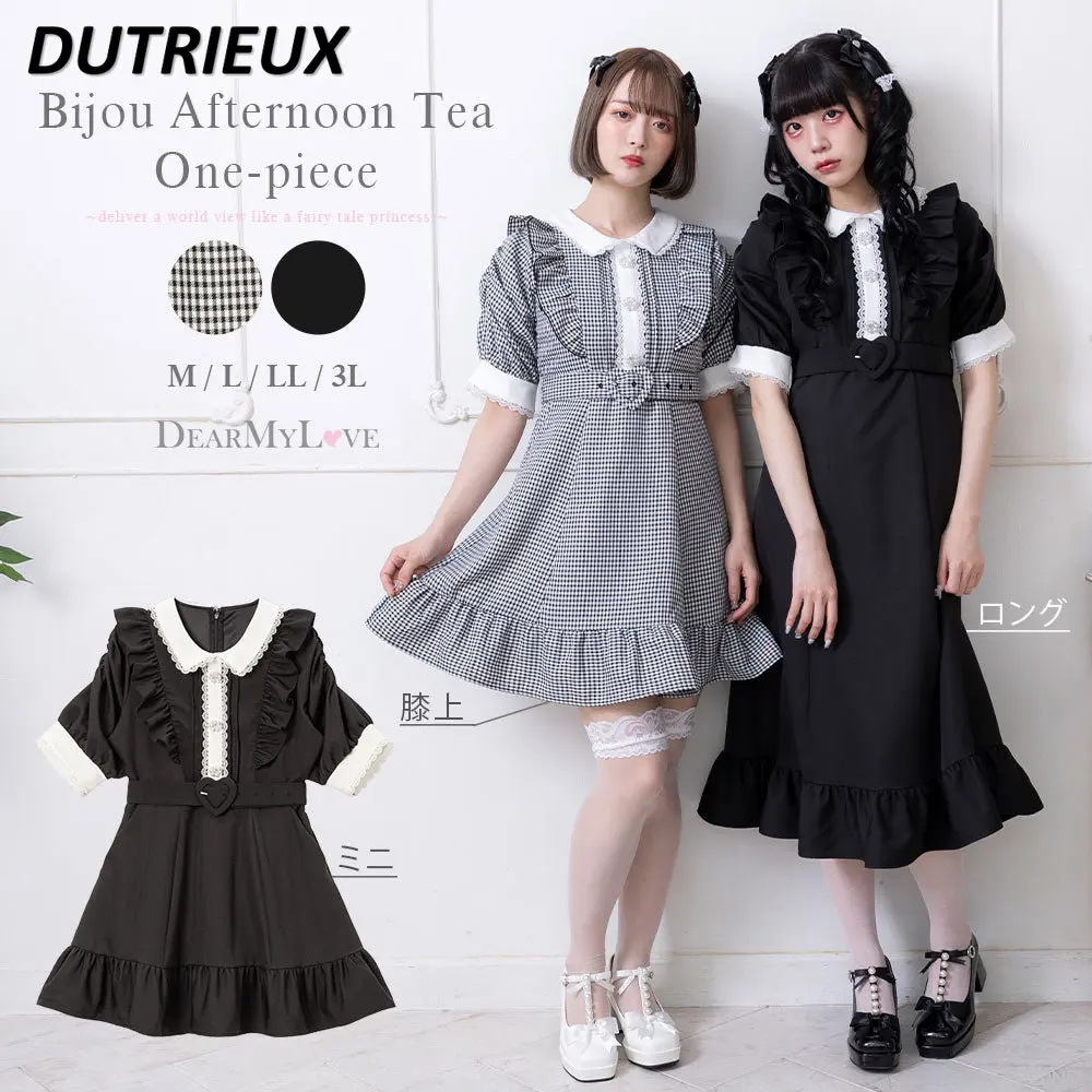 

Summer Clothing New Japanese Style Casual Dress Waist-Controlled Wooden Ear Short Sleeve Dress Cute Lady Sweet Women's Dress