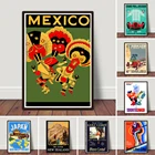 Постер для путешествий мексиканский Ретро Художественный танцевальный Декор печать H141 для гостиной домашний декор