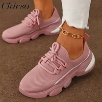 2022 womens new sneakers spring autumn knitted fabric ladies breathable casual shoes 35 43 large sized female sport shoes