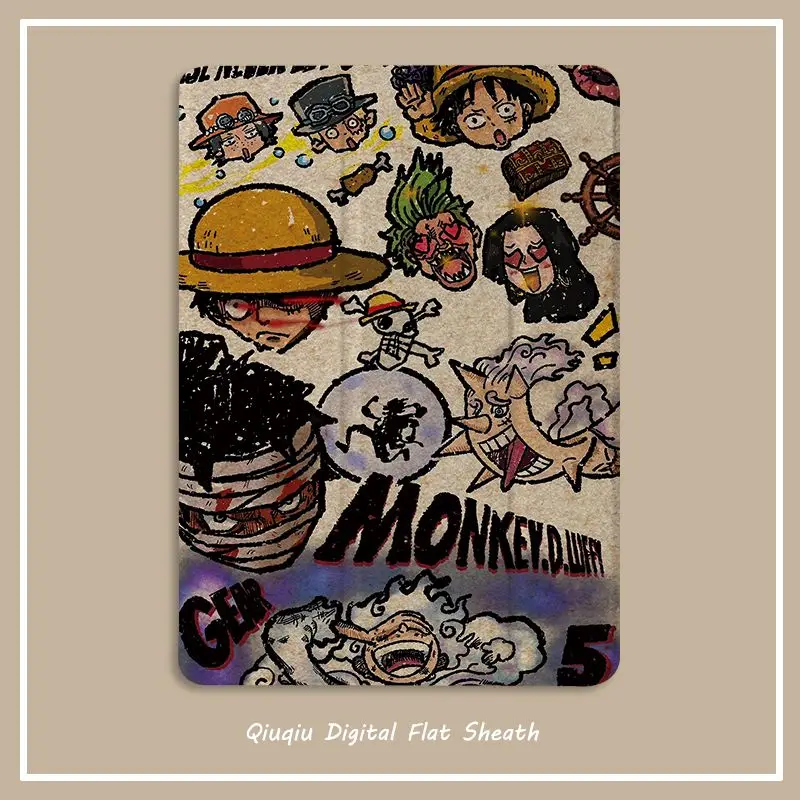 

Anime One Piece 2020 New Ipad 10.2 Protective Case Air4/3/2/1 Tablet 5 6 7 with Pen Slot Pro11 Anti Drop Protective Case