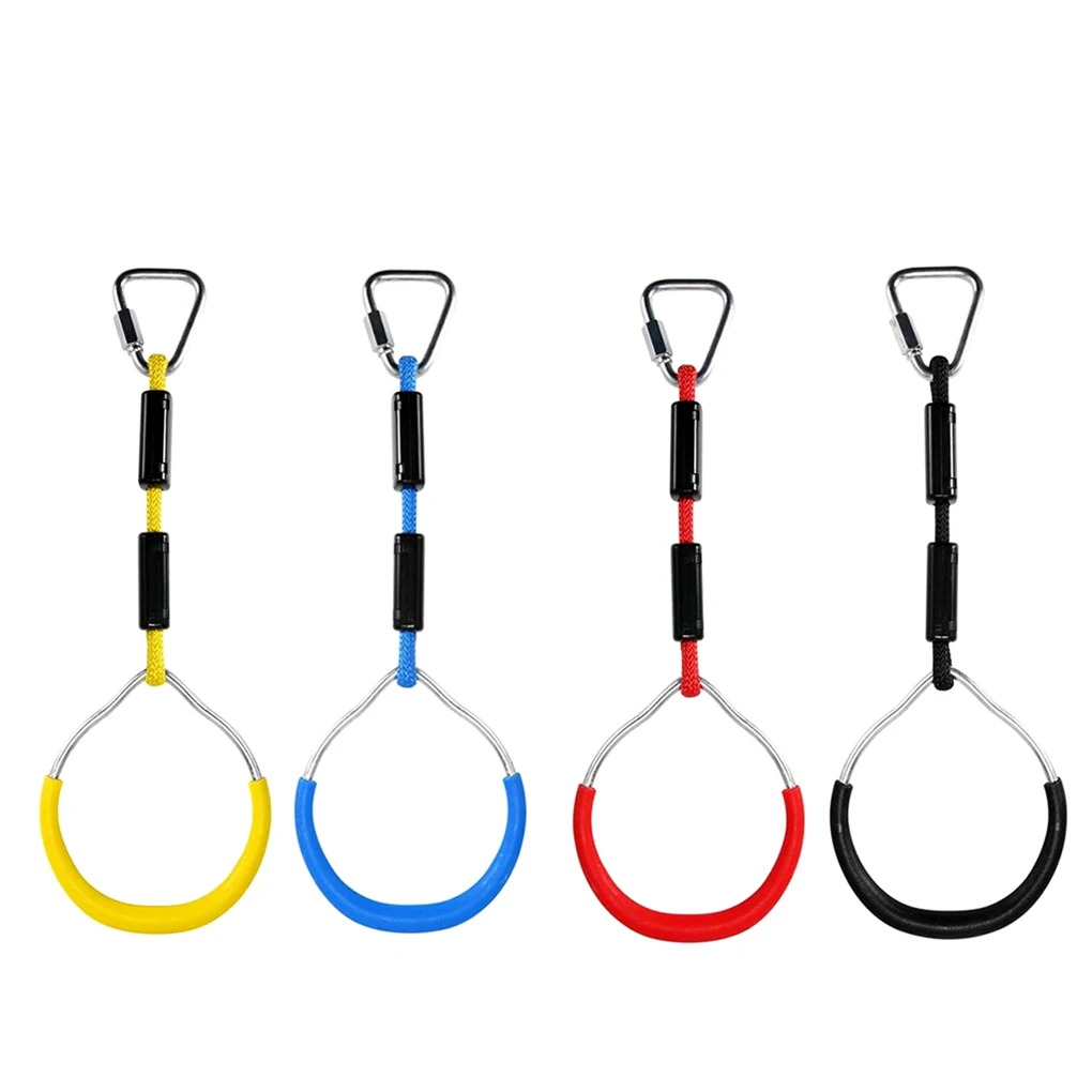 

Playgrounds Outdoor Gymnastic Ring Hanging Rings Ninja Climbing Kids Toys Children Swing Rings Mountain Work Out Climbing