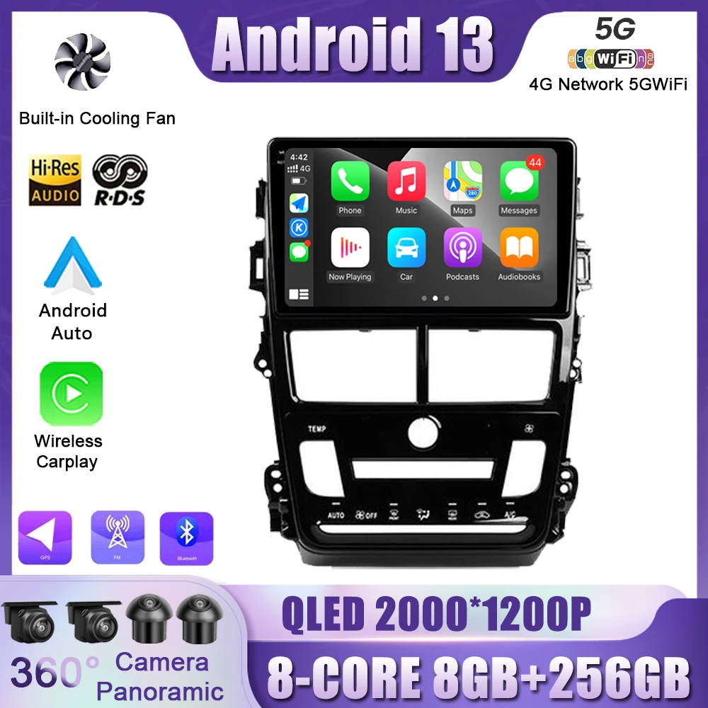 

Android 13 для Toyota Yaris Vios 2017 - 2020 мультимедийный автомобильный радиоплеер навигация GPS аудио Carplay интеллектуальная система WIFI