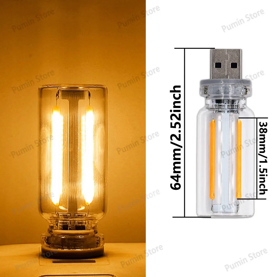 Светодиодная лампа warm and happy, USB, тёплый свет