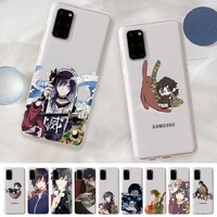 yndfcnb demon slayer tomioka giyuu phone case for samsung s20 s10 lite s21 plus for redmi note8 9pro for huawei p20 clear case