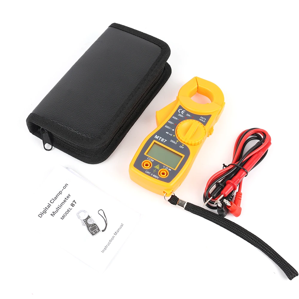 Цифровой мультиметр HONEYTEK мини-тестер с зажимами для измерения постоянного и