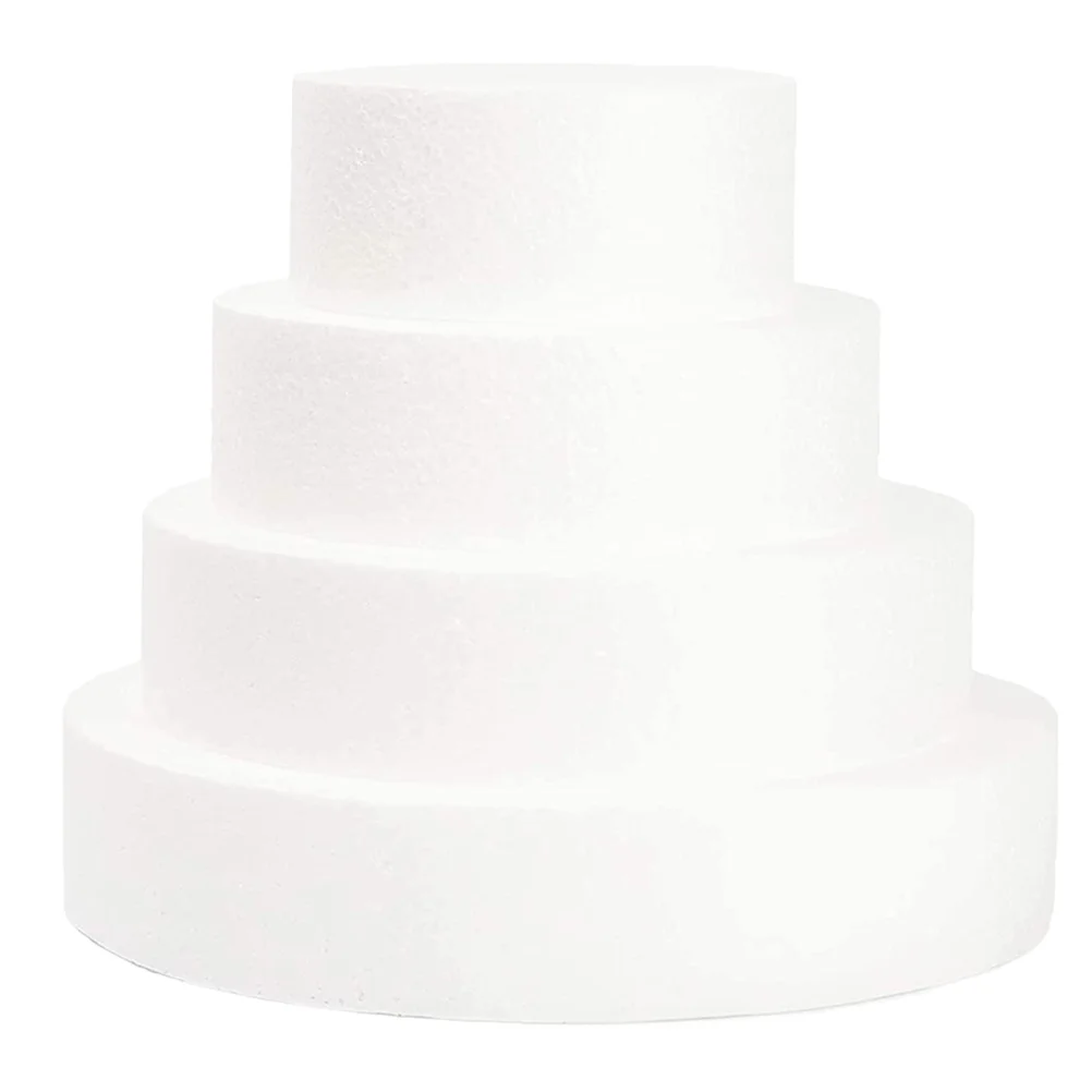 

Cake Dummy Dummies Styrofoamfake Rounds Reusable Wedding Round Tool Rotating Stand Birthday Diy Decorating Model Polystyrene