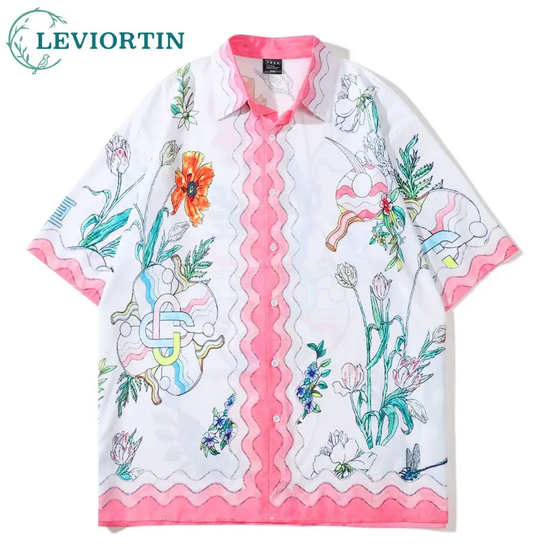 Y2k Streetwear Holiday Beach Hawaiian Short Sleeve Shirt
