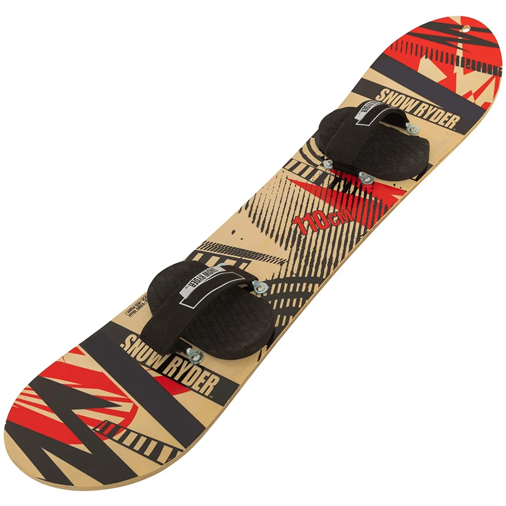 

Snow Ryder Hardwood Snowboard with Velcro Bindings, Multiple Sizes Available