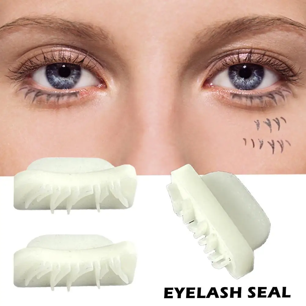 

New Eyelash Seal DIY Lower Lash Extension Stamps Silicone Makeup Tool For Beginner Convenient Natural Simulation Mascara Sticker