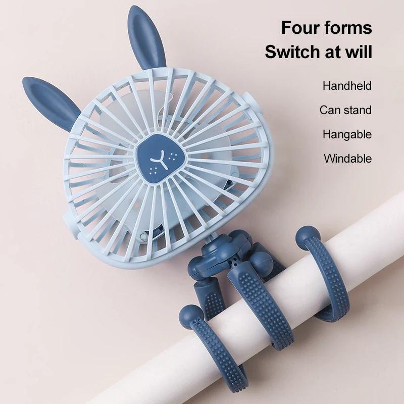 

Stroller Fan Air Conditioning Portable Wind Speed Gear Third Gear Handheld Fans For Home Office Octopus Fans Home Fan Air Cooler