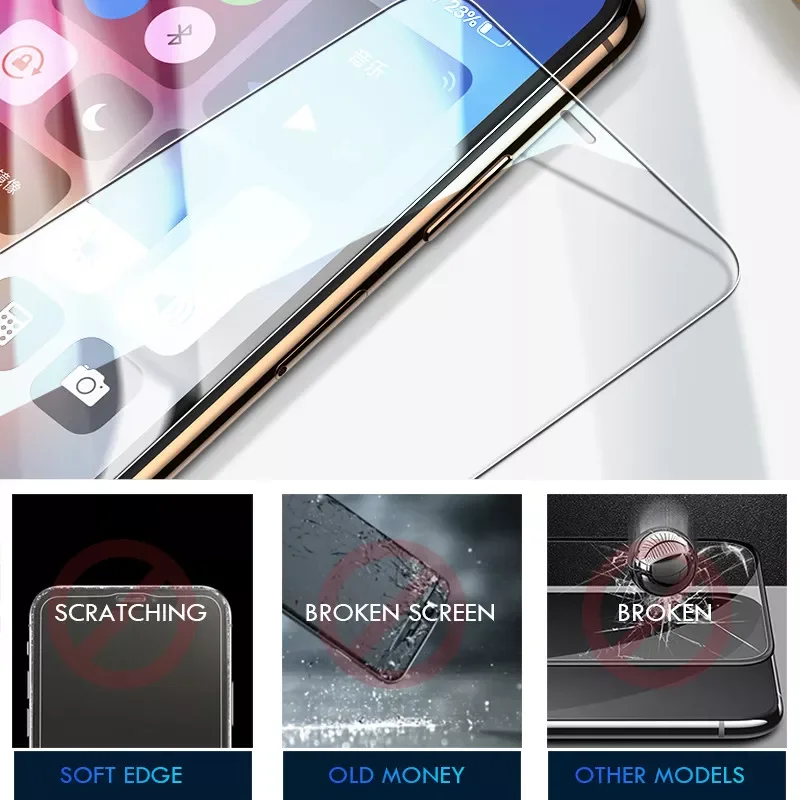 

Protective Glass On the For iPhone 11 7 8 6 6s Plus 5 5s SE Screen Protector For iPhone 11 12 13 Pro Mini X XR XS MAX Glass