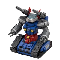 moc anime figures robot gundamed rx 75 guntank building blocks set city war super armor mecha robot model toys for children gift