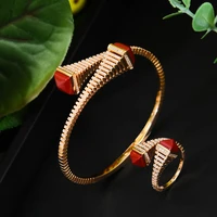 soramoore charms 4pc bracelet ring necklace earring set for women wedding bridal cubic zircon dubai party wedding jewelry boho