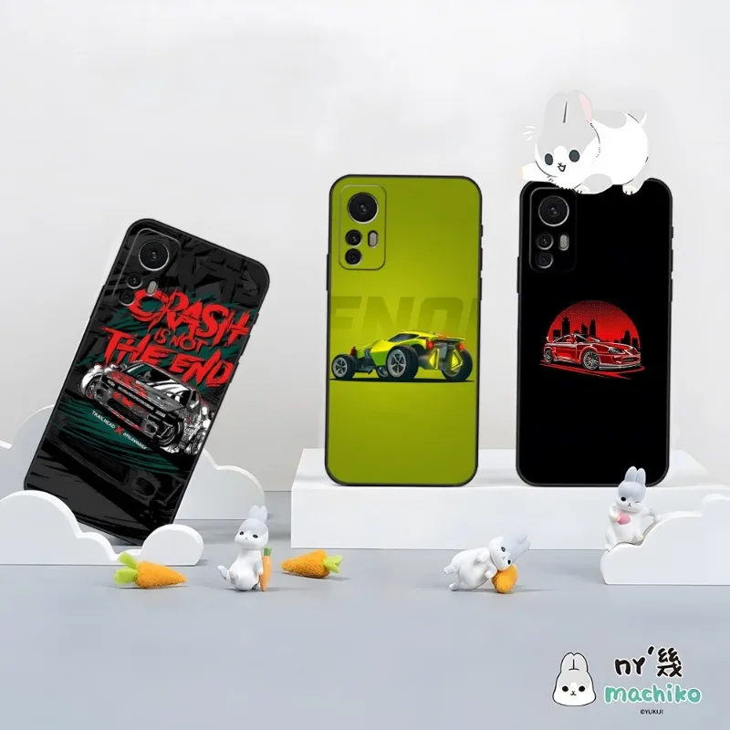 

JDM Sports Cars Male Phone Case For Xiaomi 8 9 11 9T 12 13 11T 9SE 11i Lite Ultra Note10 Poco F3 M4 M3 X4 GT Pro Back Cover