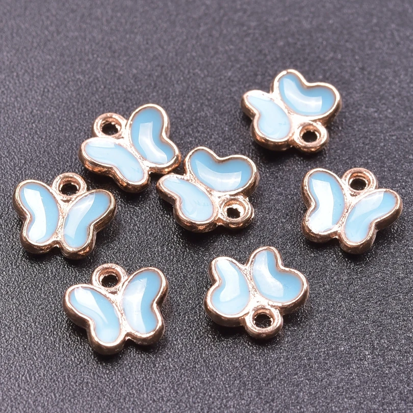 

20pcs Lovely Enamel Butterfly Charms Small Pendant DIY Jewelry Making DIY Necklace Bracelet Elk Sika Deer Charm Handmade Crafts