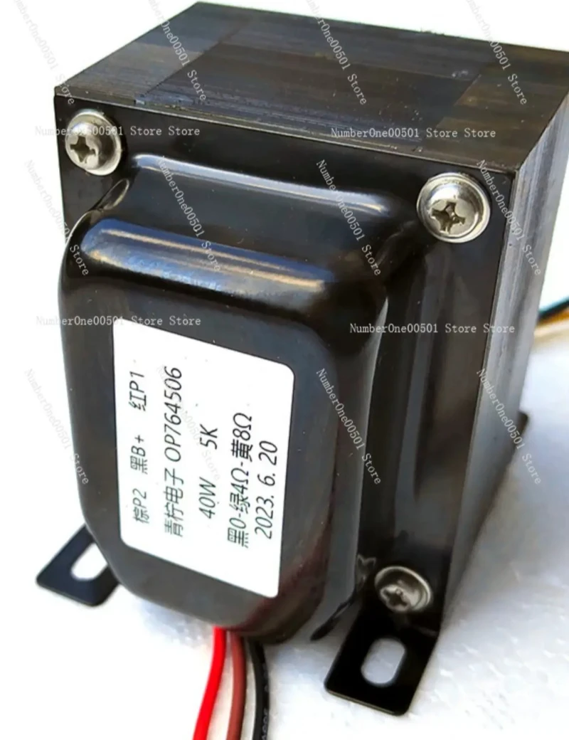 Фото Трансформатор 40W 5K: 0-4-8Ω с выходом push-pull для ламповых усилителей 6P3P/6L6/EL34, аудио трансформатор №2