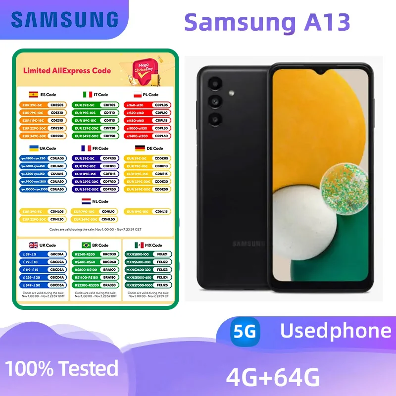Смартфон Samsung Galaxy A13 4/64ГБ б/у