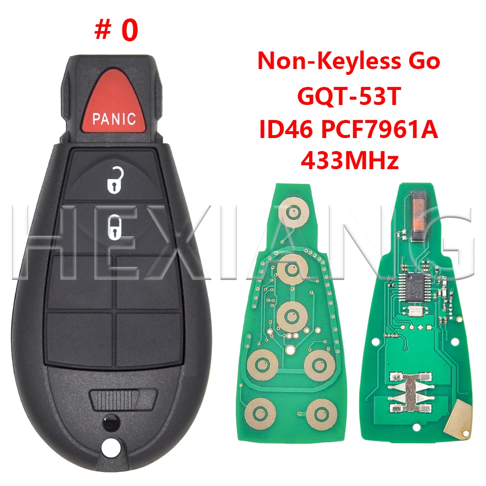 

HE ID46 PCF7961A 433 МГц Автомобильный ключ дистанционного управления GQ4-53T 56046953 AC/AE/AF/AG для Jeep Grand Cherokee Chrysler Dodge Ram 1500-4500