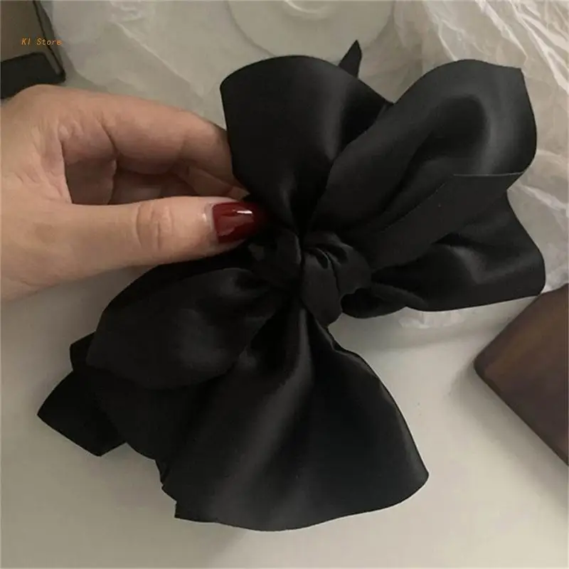 

Большая заколка-бант для конского хвоста заколка для волос банты заколка