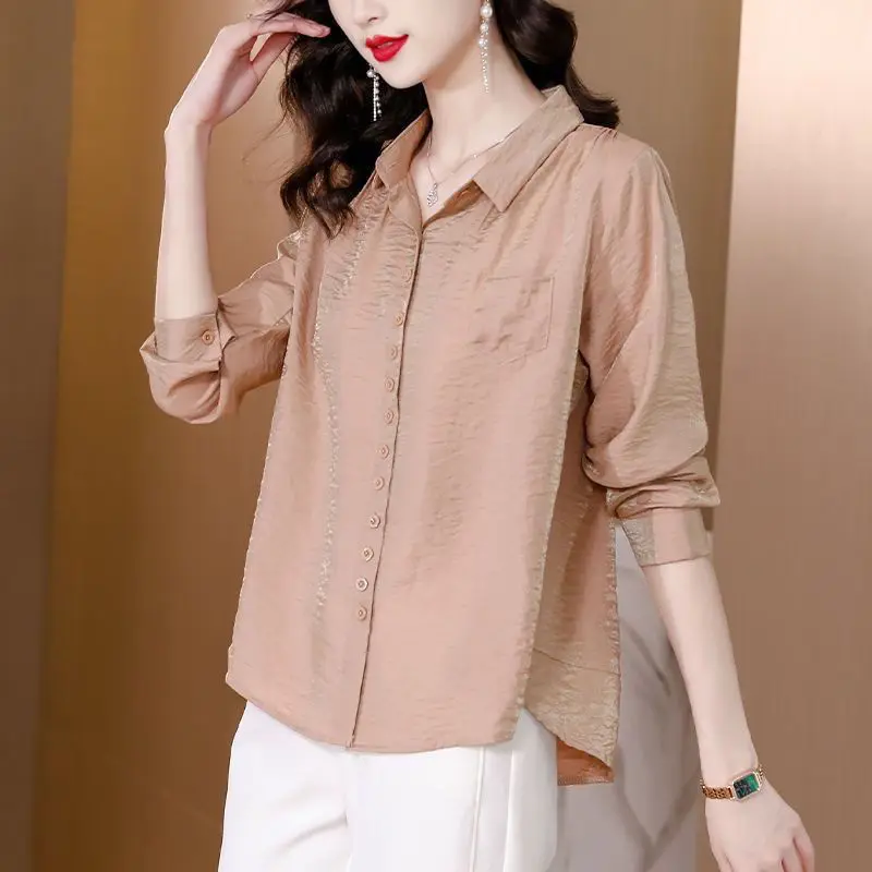

XEJ Vintage Top Women's Cotton Shirt Blouses or Tops for Woman Spring Summer Top Cardigan Women's Tunics Women's Long Sleeve Top