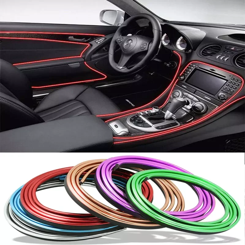 

Car Moulding Decoration Flexible Strips 5M/1M Interior Auto Mouldings Car Cover Trim Dashboard Door Edgein Car-styling
