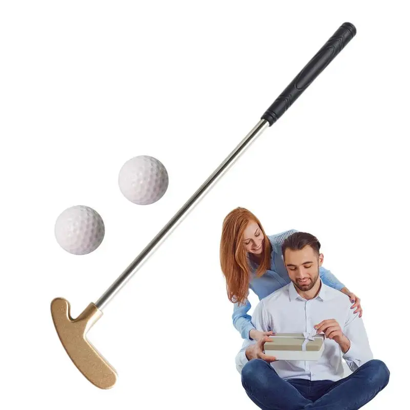 

Mini Golf Clubs Stainless Steel Shaft Zinc Alloy Head Portable Golf Clubs 2-Way Putter Anti-Rust Mini Golf Putters For School
