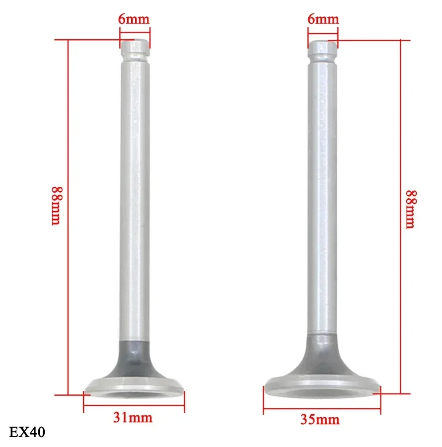 

Фитинги для бензинового двигателя EX13, EX17, EX21, EX27, EX40, впускные клапаны и сальники для выхлопных клапанов, оригинальные