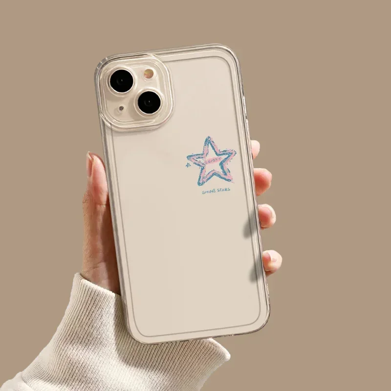 Чехол для телефона Sun Moon Clear Couple Samsung Galaxy S23 S24 S22 Ultra Plus Cover S22+ S23+ S24+ Lovers Heart Paired Shell Fundas