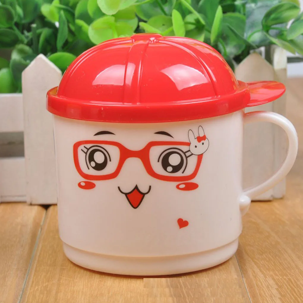 

Cartoon Hat Kids Child Plastic Drinking Juice Water Beverage Lids Cups Microwave Oven Use Color Random