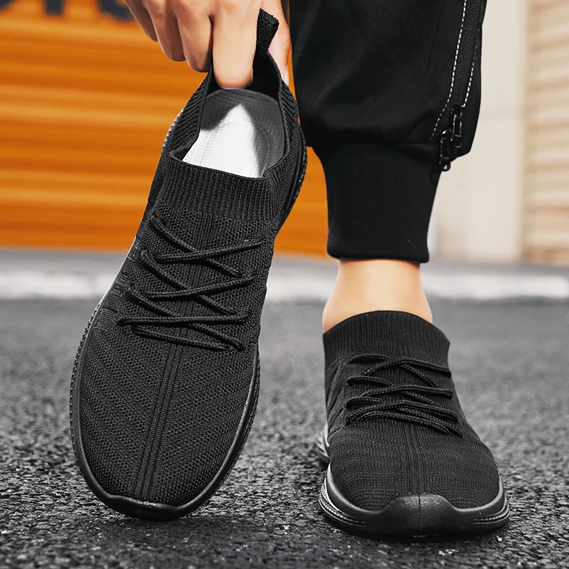 Кроссовки мужские легкие Повседневная дышащая обувь на шнуровке прогулочная 2024