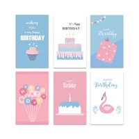25 100pcs happy birthday kawaii sticker rectangle cartoon cake designs for kids children girls birthday gift supplies sticker