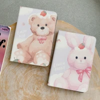 lovely stuffed toy bear rabbit lucky tablet protective case for ipad air 1 2 3 mini 4 5 6 2017 2018 2020 8 3 cover