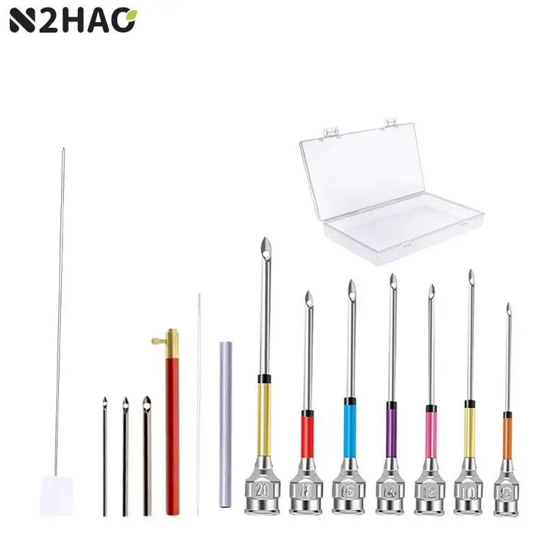

1Set Embroidery Needle Stitching Punch Needle Kit Sewing Tool Set With Storage Box Embroidery Punch Needles for Needlework