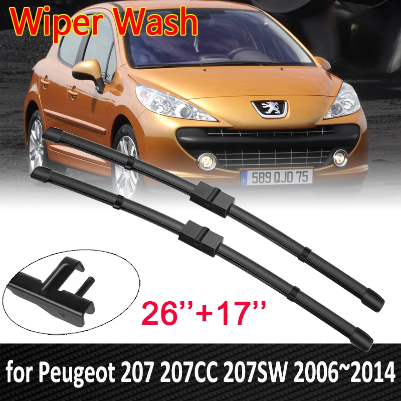 

for Peugeot 207 207CC 207SW cc sw 2006~2014 2007 2008 2009 2010 2011 2012 2013 Car Wiper Blade Windshield Wipers Car Accessories