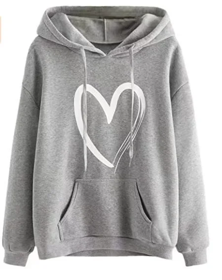 Весенне-осенняя Толстовка в форме сердца