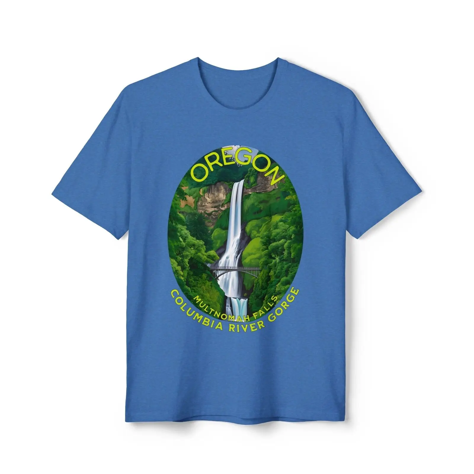 Переработанная речная груша унисекс футболка Multnomah Falls