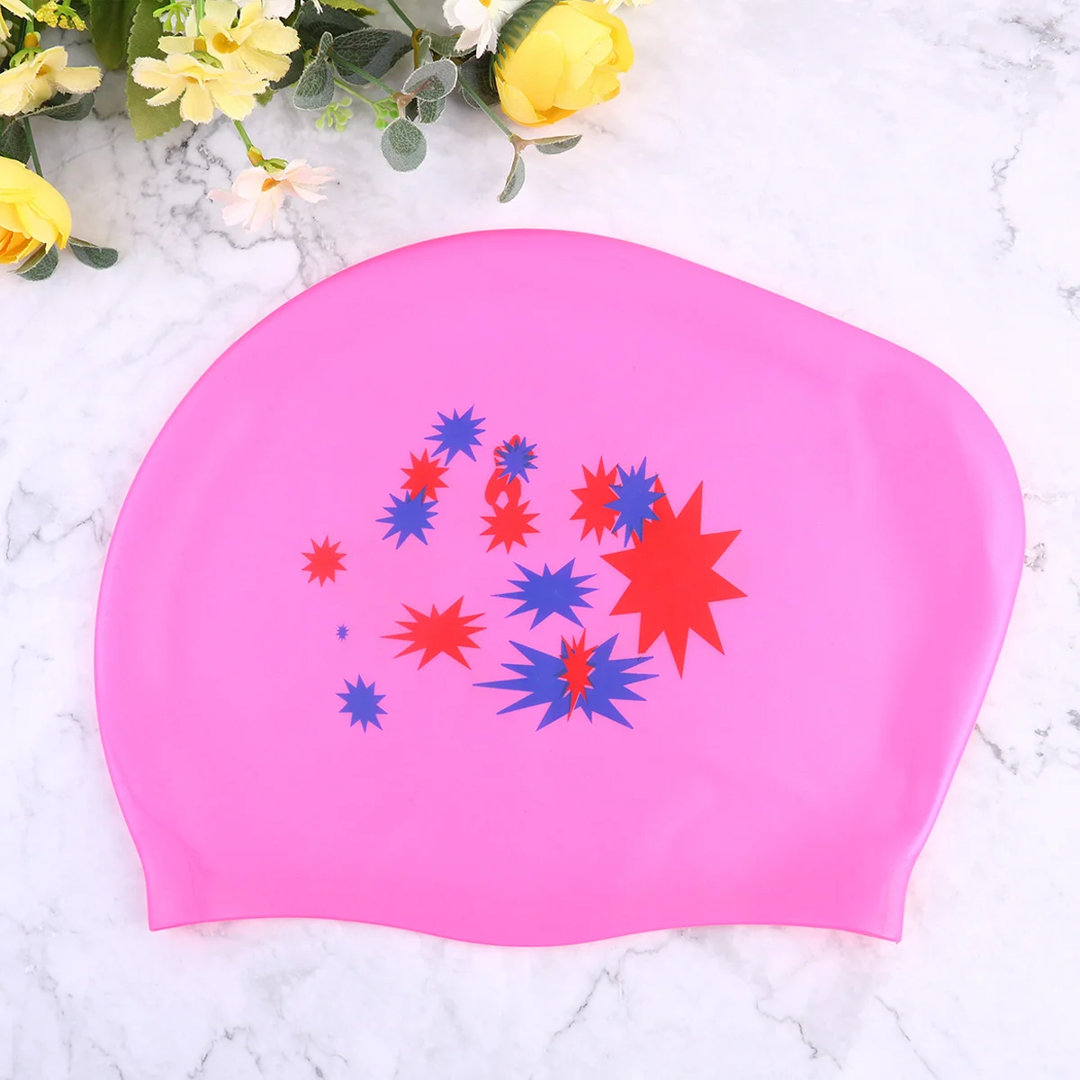 

Swimming Caps Silicone Swim Hat Elastic Cap Women Unisex Waterproof Pool Non Sliplong Hair