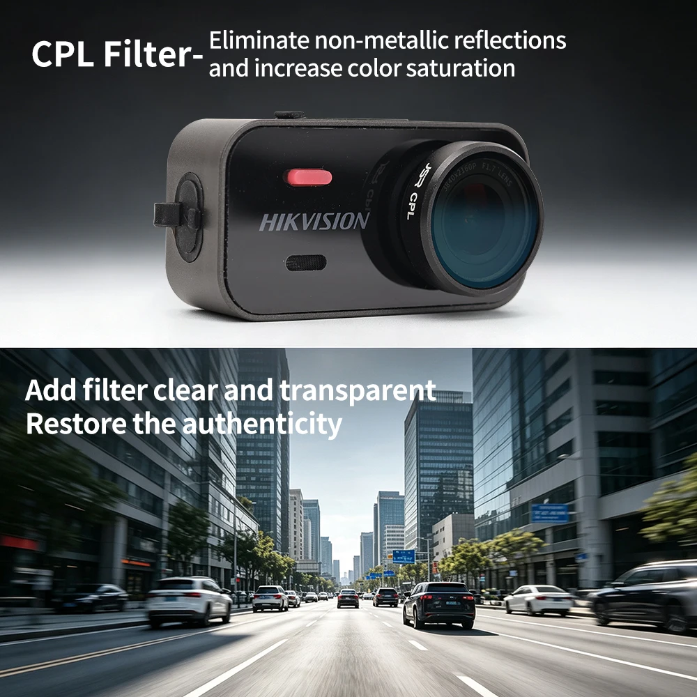 Фото Подходит для фильтра Hikvision D2, поляризационного CPL-фильтра, ND-фильтра, антибликовых аксессуаров для видеорегистраторов. №3