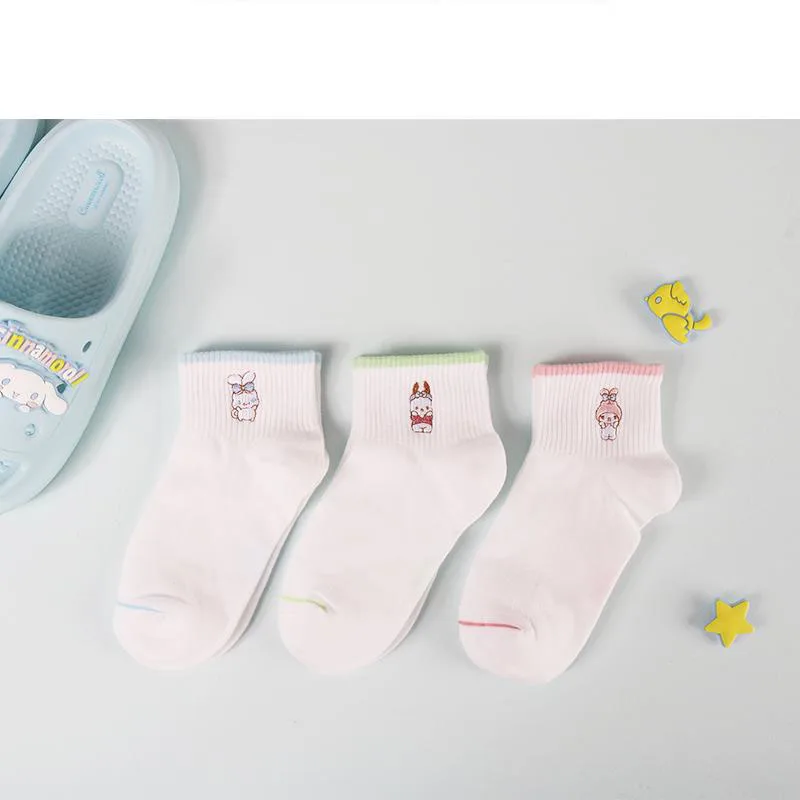 

2022 Kawaii Sanrioes плюшевые аниме Mymelody Cinnamoroll вышитые женские короткие носки Мультяшные хлопковые спортивные носки подарки на день рождения