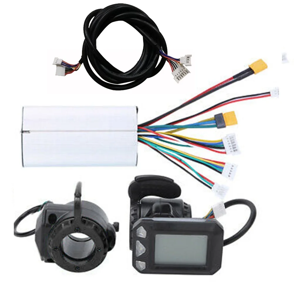 250W/350W Electric Scooter Bike 24/36V Controller LCD Monitor Brake Set 5.5/6.5 Inch Carbon Fiber Part Scooter DIY Retrofit Kit